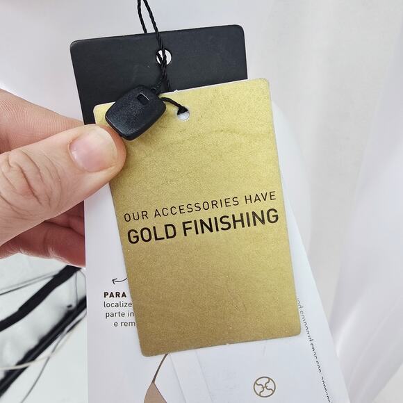 Vix Paula Hermanny Metallic Silver Bikini Top M New - Picture 9 of 12